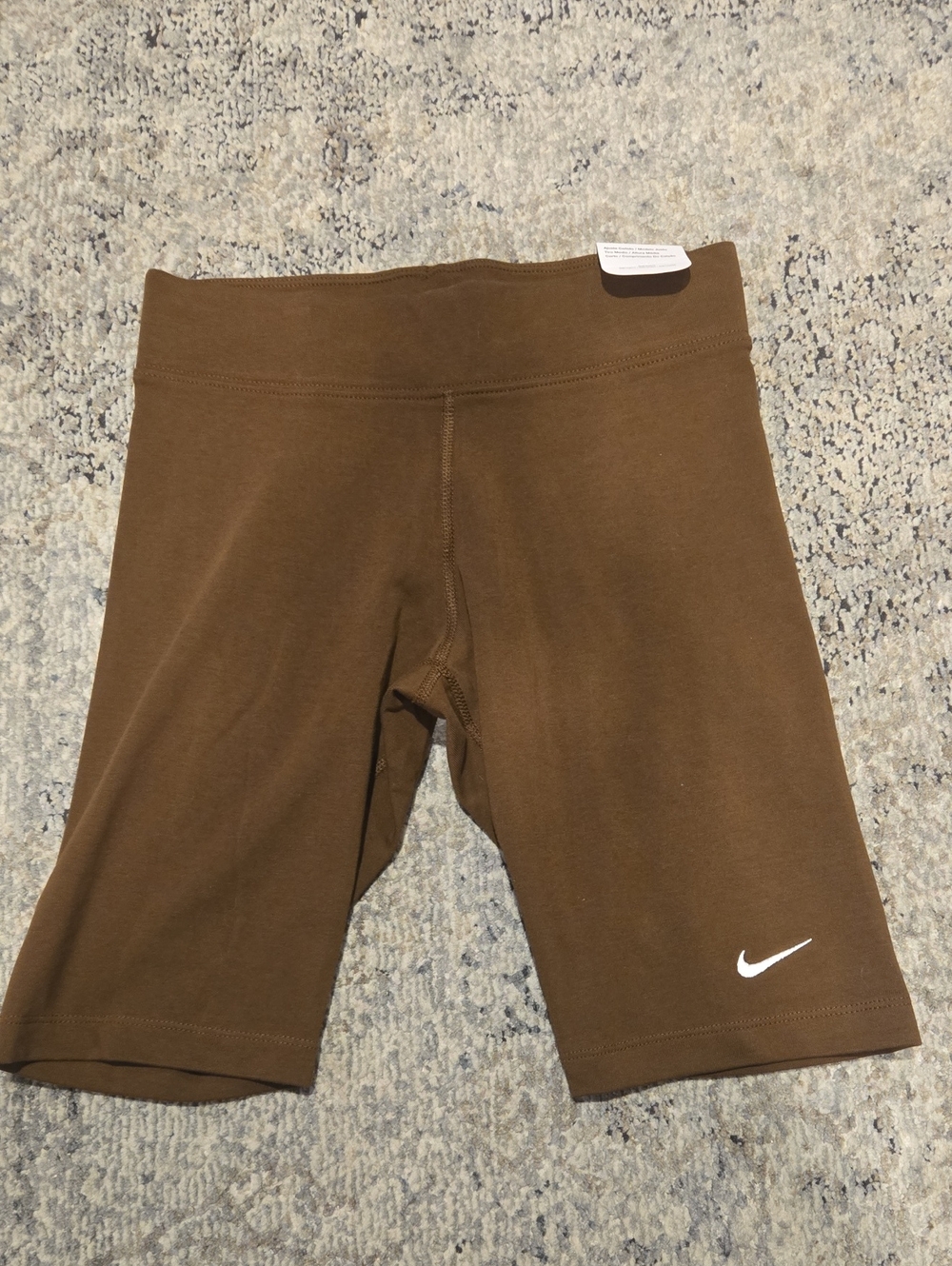 Nike Womens Brown Bike Shorts with Swoosh
